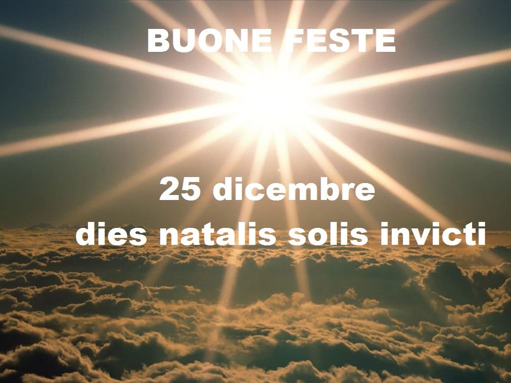 Happy Holidays - December 25 - in the days of the birth of the unconquered sun