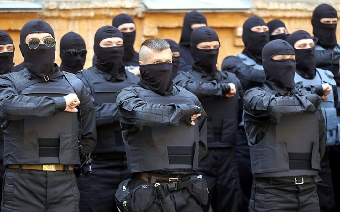 Masked paramilitary group