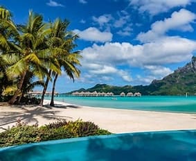 Beautiful beach and climate in Tahiti